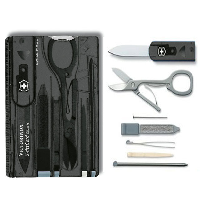 Victorinox SwissCard мултифункционална карта 10в1, черна