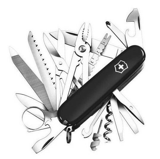 Victorinox SwissChamp многофункционален нож 91 mm, черен, 33 функции