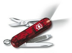 Victorinox SwissLite Ruby многофункционален нож 58 mm, 7 функции, прозрачен тъмночервен