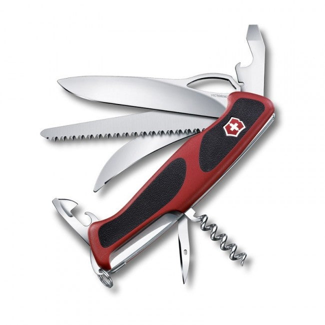 Victorinox RangerGrip 57 джобен нож, червено-черен, 130mm