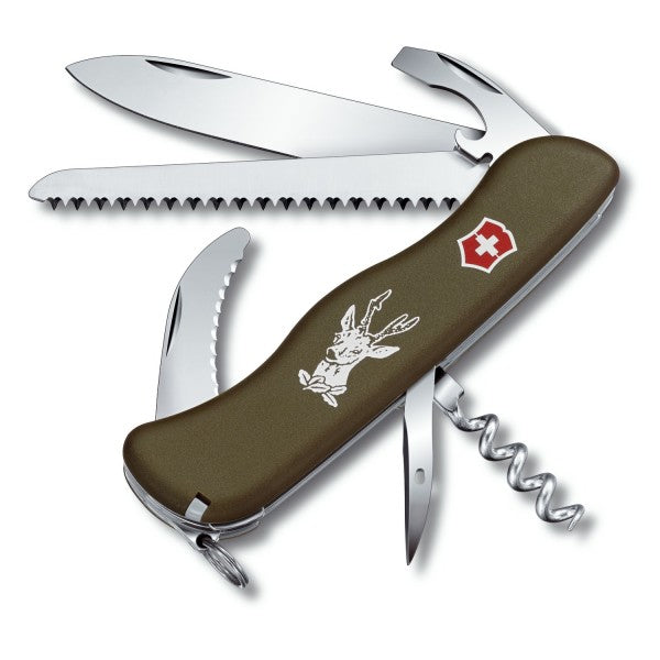 Victorinox Hunter джобен нож с предпазител, зелен 111mm