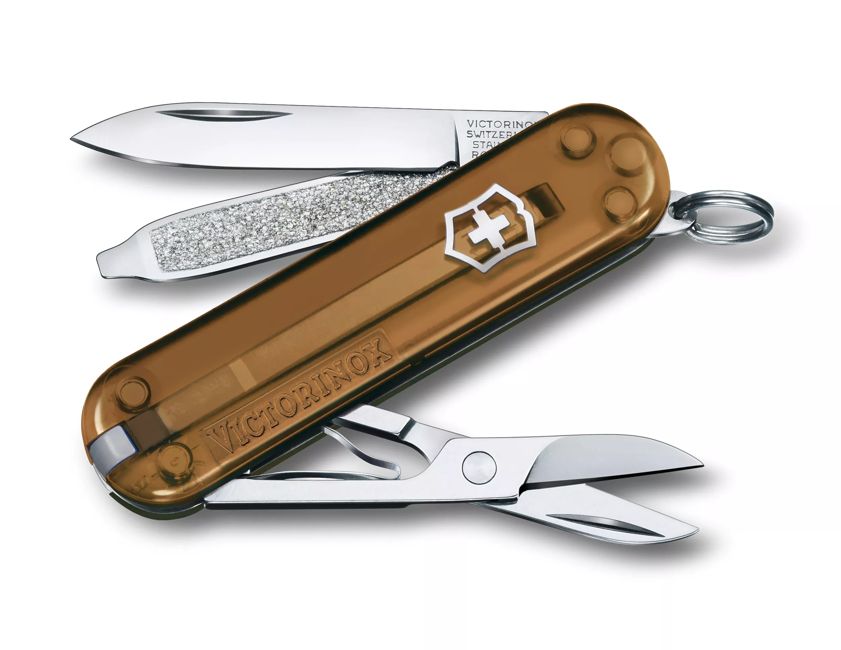 Victorinox Classic SD Джобен нож Transparent, кафяв