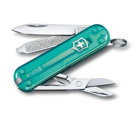 Victorinox Classic SD Джобен нож Transparent, синя