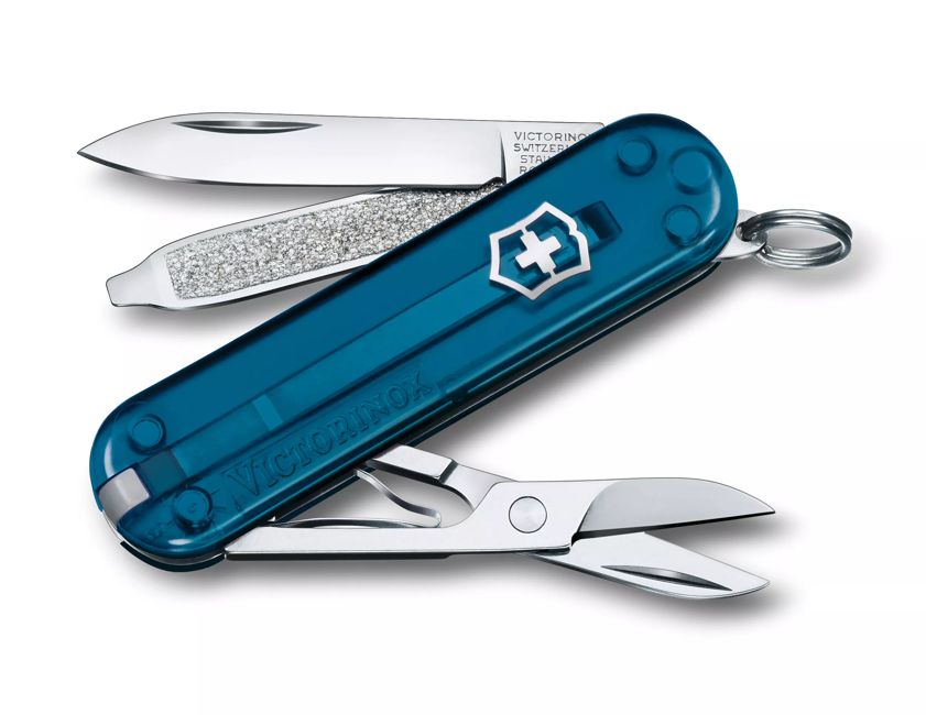 Victorinox Classic SD джобен нож Transparent, небесносин