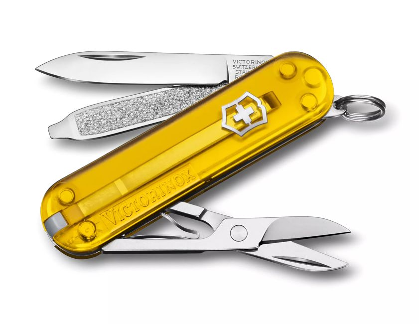 Victorinox Classic SD джобен нож Transparent, жълт