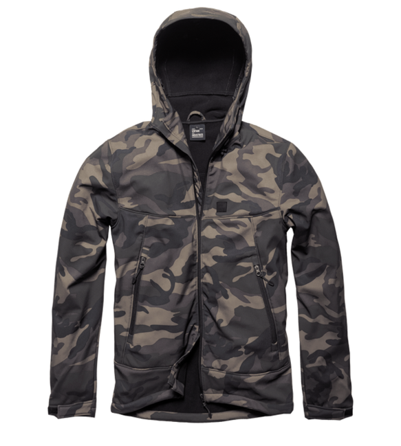 Vintage Industries Alford софтшел яке, тъмен камуфлаж