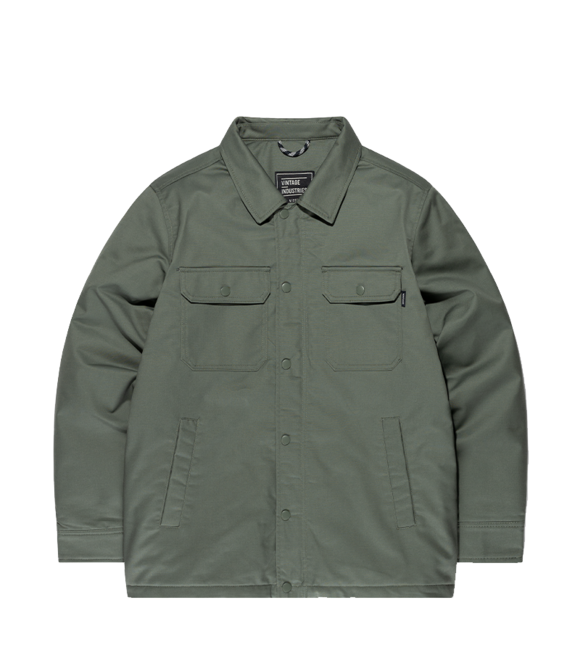 Vintage Industries Hendrix риза яке, светла маслинена