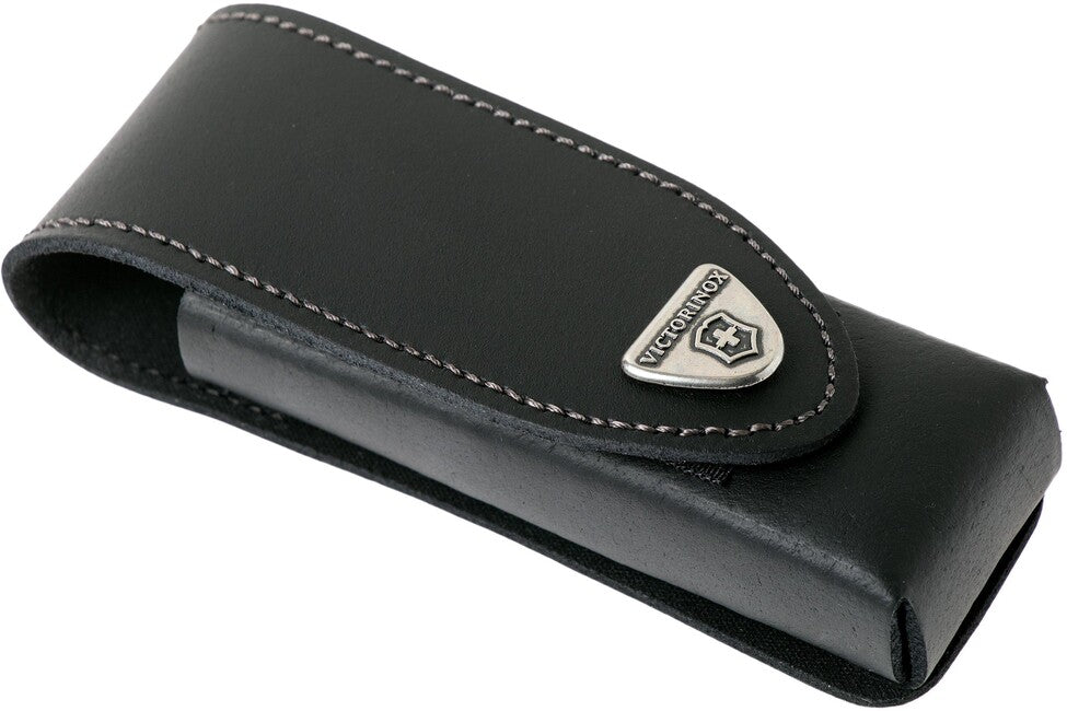 Victorinox дълго кожено калъф до 111mm, черно