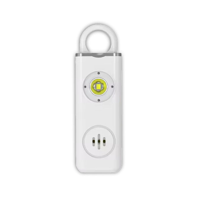 W&G SHIELD SOS личен аларм с LED фенер и пръстен за дърпане, бял
