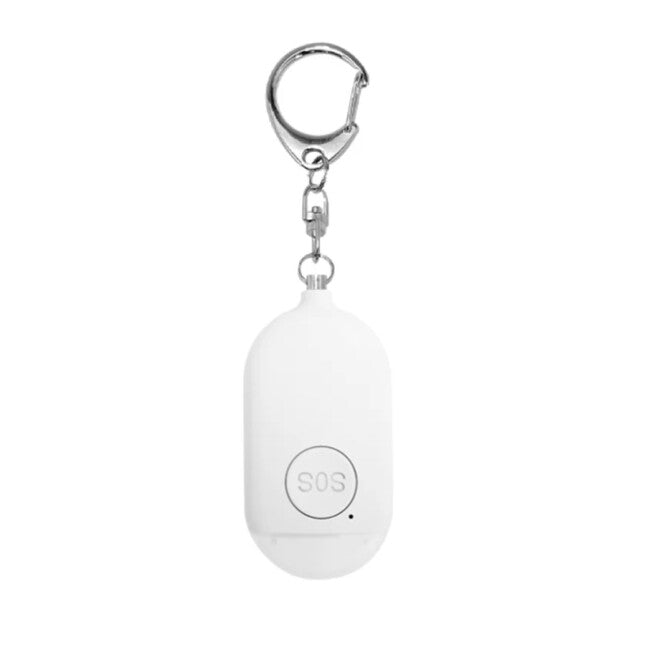 W&G SHIELD SOS водоустойчив личен аларм със LED светлина и бутон за активиране, бял