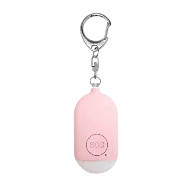 W&G SHIELD SOS водоустойчив личен аларм със LED светлина и тригер бутон, розов