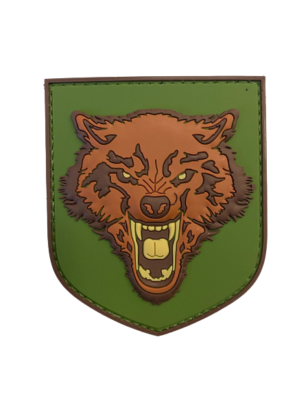 WARAGOD 3D Wolf PVC нашивка, цветна