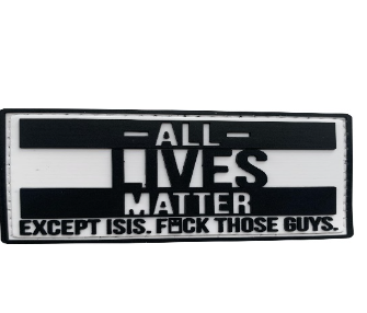 WARAGOD All lives matter PVC нашивка