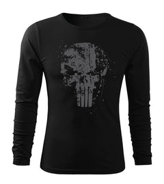DRAGOWA Fit-T Frank The Punisher тениска с дълъг ръкав 160 g/m², черно