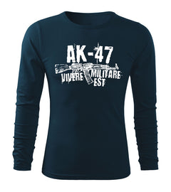 DRAGOWA Fit-T long-sleeve t-shirt Seneca AK-47 160 g/m², navy blue