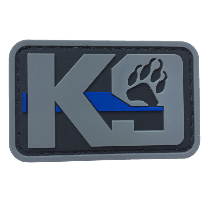 WARAGOD K9 Paw PVC нашивка, черна сива