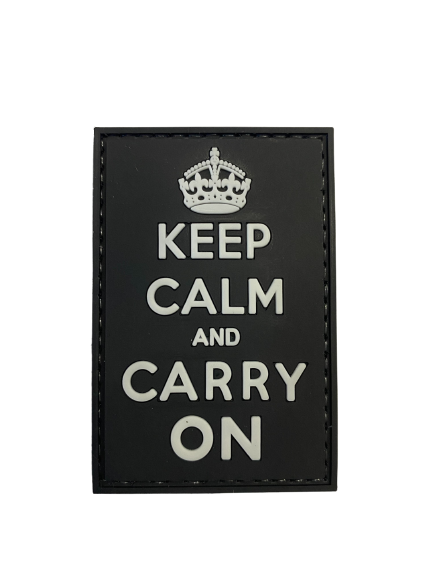 WARAGOD Keep Calm и Carry On PVC нашивка
