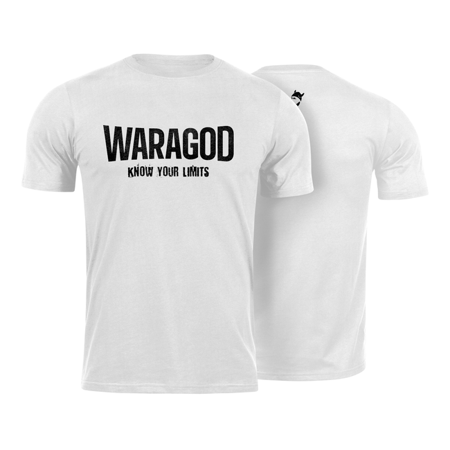 WARAGOD "Know Your Limits" мъжка тениска с къс ръкав, бяла 160g/m2
