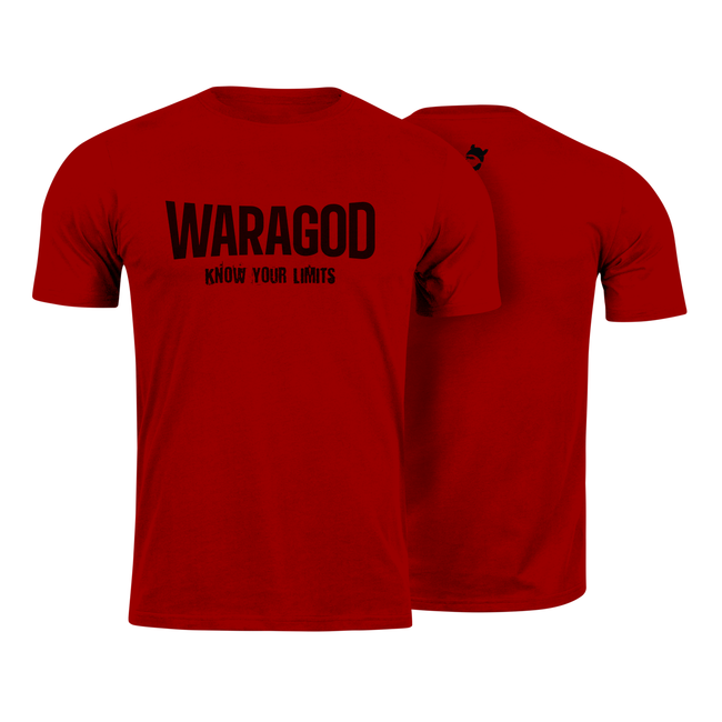 WARAGOD "Know Your Limits" мъжка тениска, червена, 160g/m2