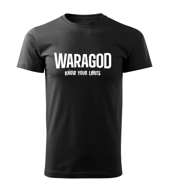 WARAGOD "Know Your Limits" мъжка тениска, черна, 160g/m2