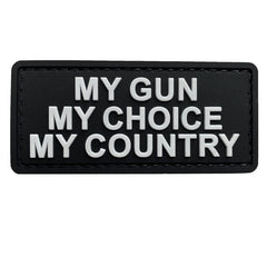WARAGOD My Gun našitek PVC, črno bel