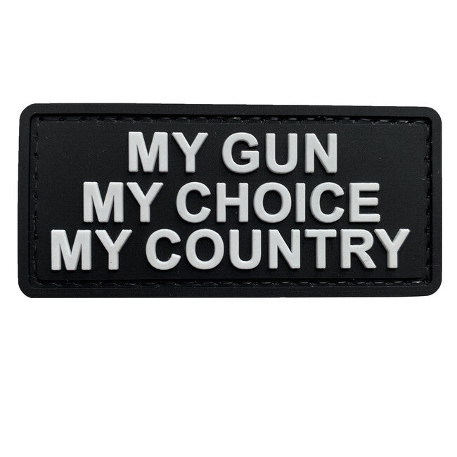 WARAGOD My Gun нашивка PVC, черна и бяла