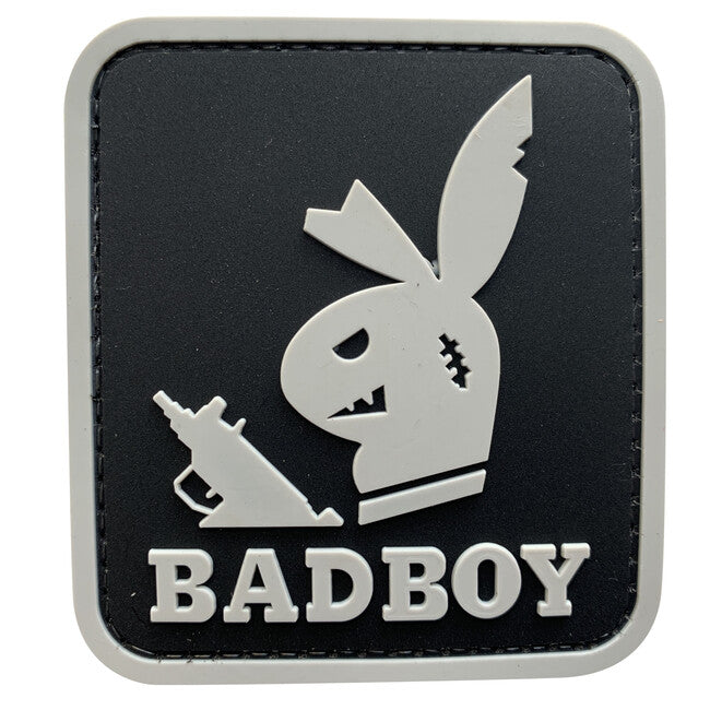 WARAGOD 3D Bad Boy с Gun нашивка черна, 7.7x6.9cm