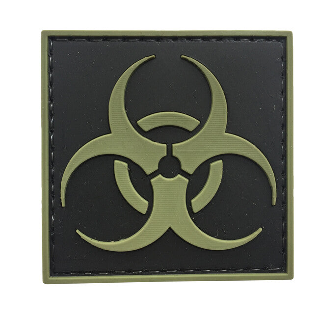 WARAGOD 3D Biohazard Square нашивка черна, 5x5cm