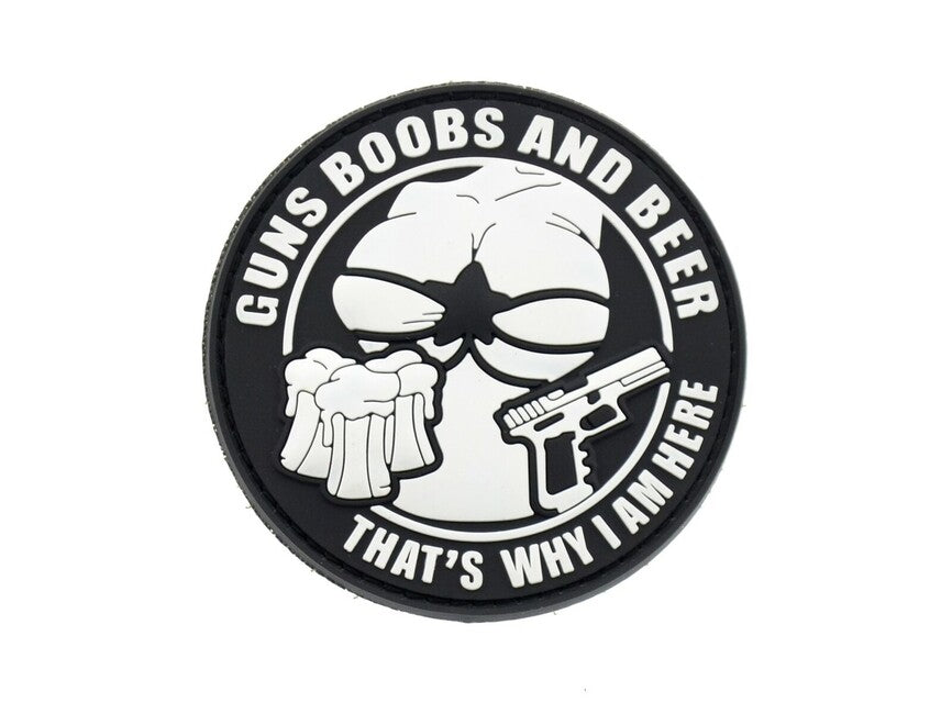 WARAGOD 3D Guns Boobs и Beer That's why I am here нашивка 6см