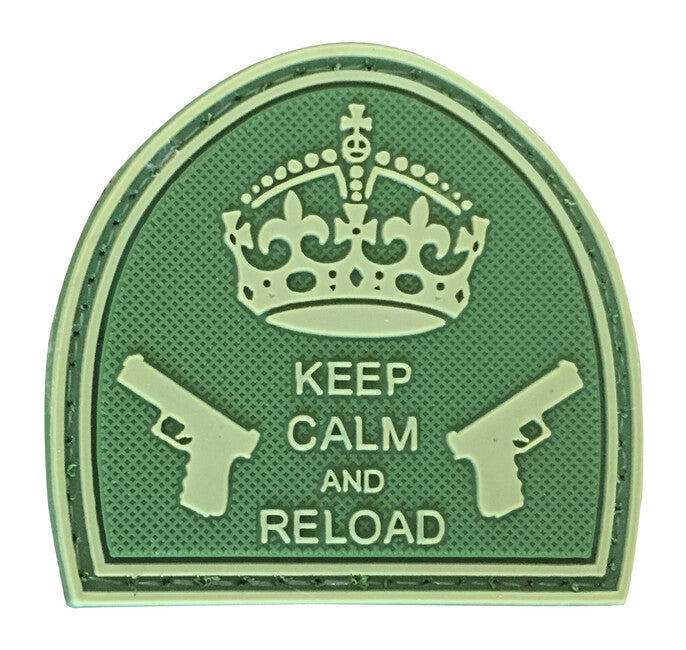 WARAGOD Keep Calm и Reload 3D нашивка, маслинена 5cm