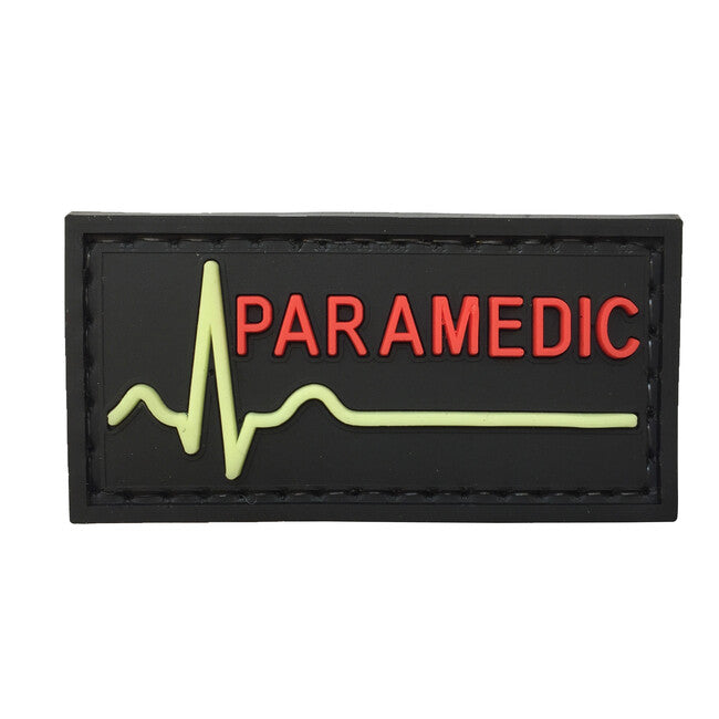 WARAGOD 3D Paramedic нашивка черна, 5x2.5cm