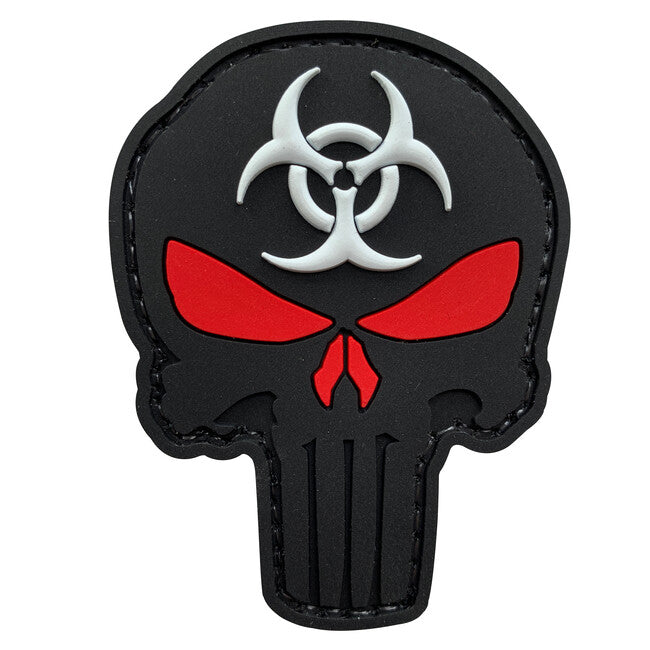 WARAGOD 3D Punisher Biohazard нашивка 7.5x5.6cm