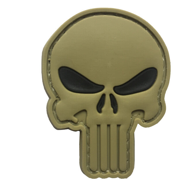 WARAGOD Нашивка 3D Punisher, черни очи, 5x4cm