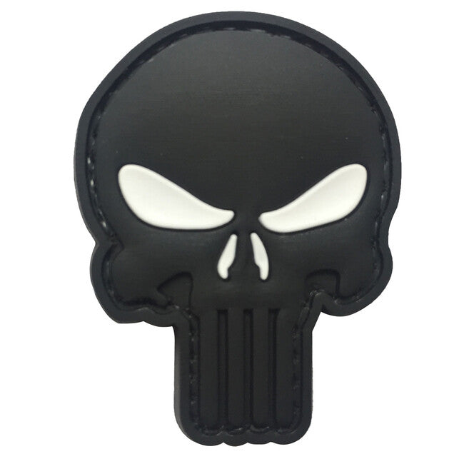WARAGOD 3D Punisher нашивка 5x4cm, белите очи