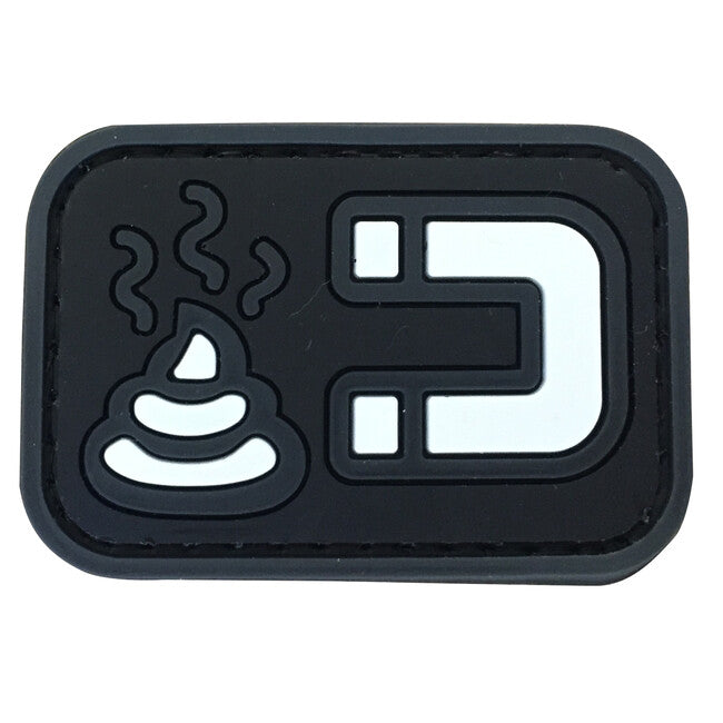 WARAGOD 3D Shitmagnet нашивка черна, 5x3.3cm