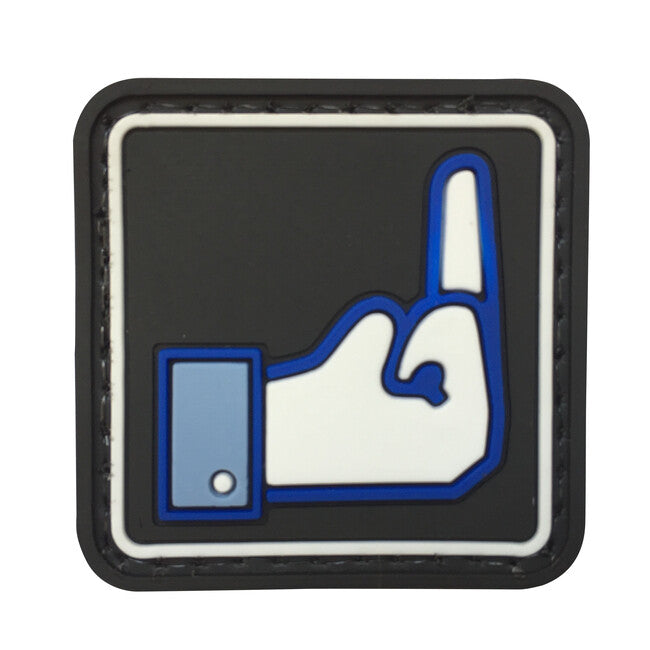 WARAGOD 3D Square Dislike нашивка, черна 4x4см