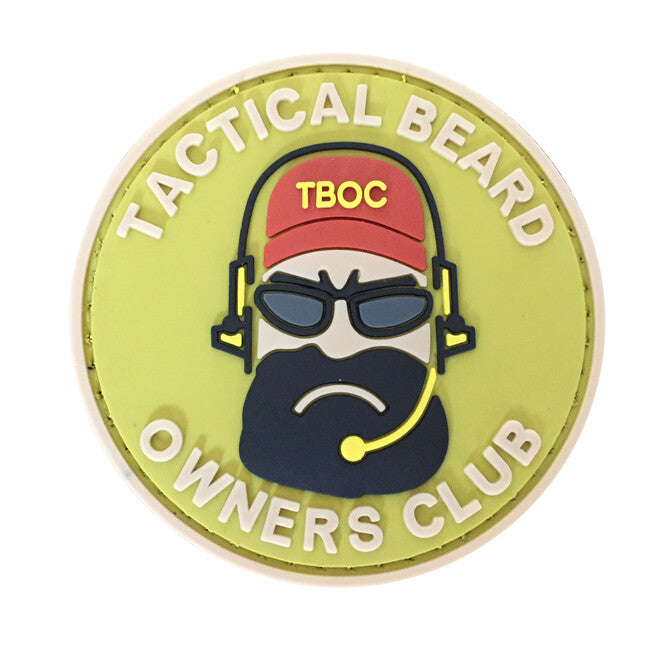 WARAGOD Tactical Beard Owners Club 3D нашивка 6см, черна