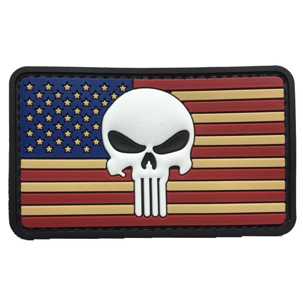 WARAGOD 3D US Punisher нашивка 8.5x5cm