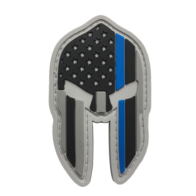 WARAGOD 3D US Spartan Helmet нашивка син line, 7x4.2cm