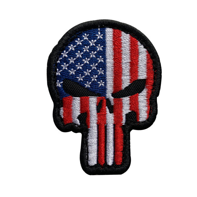 WARAGOD Embroidery Patriot Punisher US Flag нашивка 6x4.5cm