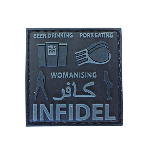WARAGOD Infidel Beer Drinking нашивка, черна