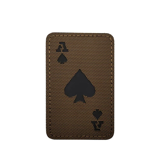 WARAGOD Poker Cards Ace на Spades нашивка, койотово кафяв