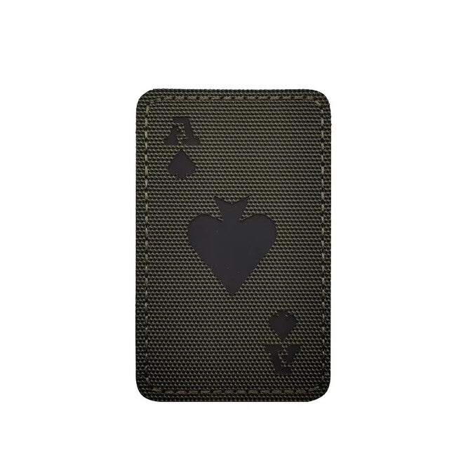 WARAGOD Poker Cards Ace на Spades нашивка, маслинена