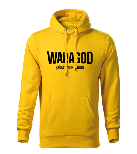 WARAGOD "Know Your Limits" суитшърт с качулка мъжки, жълт 300g/m2