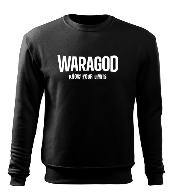 WARAGOD "Know Your Limits" мъжки суитшърт, черен, 300g/m2