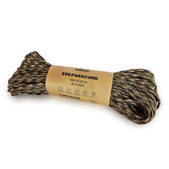 WARAGOD Paracord 550 vrv s premerom 4 mm, camo Coyote, 31 m