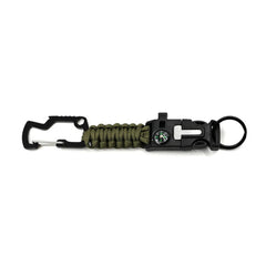 WARAGOD Laito paracord survival večnamenski ključavnica 8 v 1 večnamenski, zelena