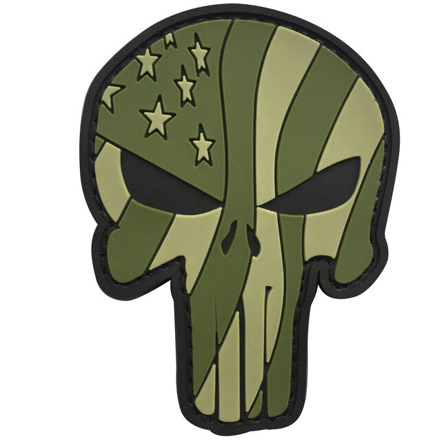 WARAGOD Punisher нашивка Waving US PVC