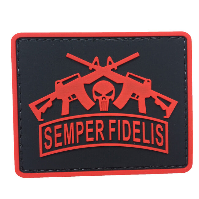 WARAGOD Semper Fidelis PVC нашивка, червена