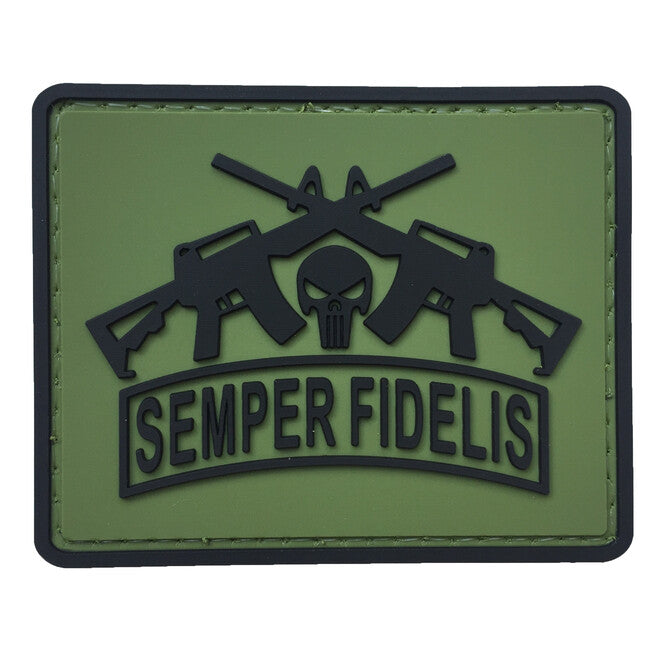 WARAGOD Semper Fidelis PVC нашивка, зелена